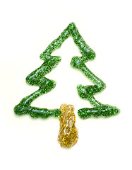 Image showing Christmas tree made ??of shiny gel 