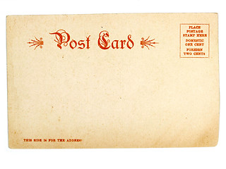 Image showing Old greeting postcard from United States