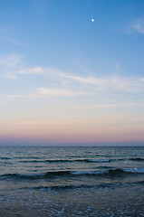 Image showing Dawn on a Mediterranean beach