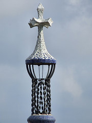 Image showing Ceramic decorated white cross