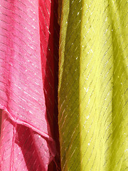 Image showing Colorful textiles abstract texture