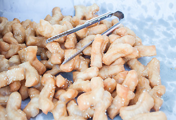 Image showing Deep fried dough stick with white sesame