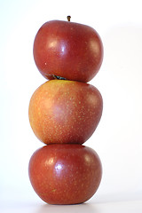 Image showing Isolated red apples on white