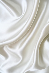 Image showing Smooth elegant white silk as background