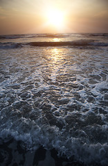 Image showing Sunset at the sea