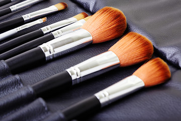 Image showing Makeup brush set