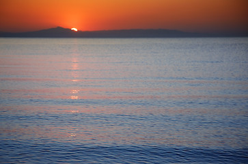 Image showing Sunrise at the sea