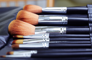 Image showing Makeup brush set