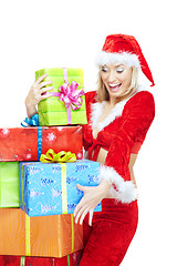 Image showing Santa and Christmas gifts