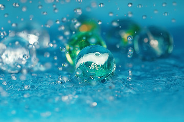 Image showing Balls and water