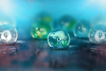 Image showing Balls and water