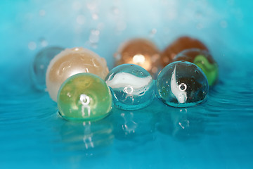 Image showing Balls and water