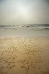 Image showing Footprints at the beach