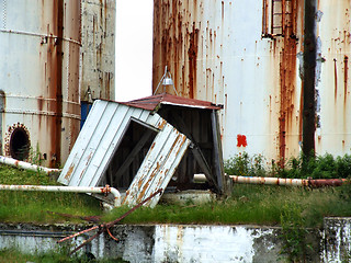 Image showing Old factory falling into ruin