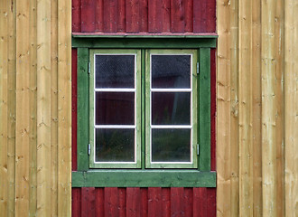 Image showing Window on a colorful wall