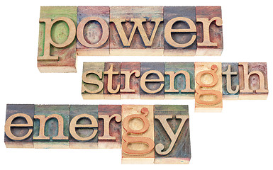 Image showing power, strength, energy words