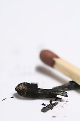 Image showing Wooden matches on white background