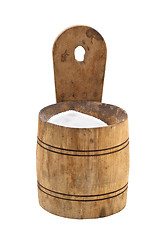 Image showing Handmade wooden pail