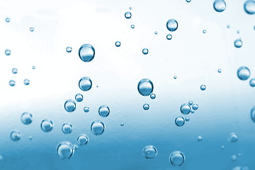 Image showing Blue water bubbles