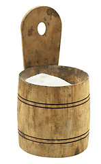 Image showing Handmade wooden pail