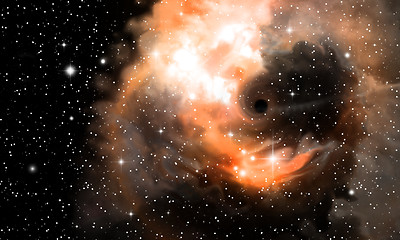 Image showing Black hole and nebula