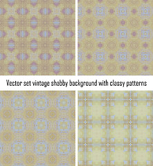 Image showing Vector set vintage background classical patterns