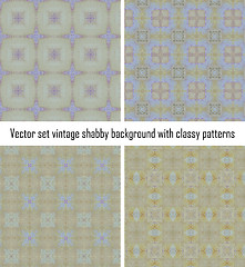 Image showing Vector set vintage background classical patterns