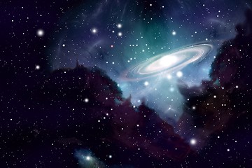Image showing Nebula and galaxies