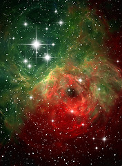 Image showing Colorful space nebula