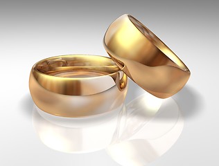 Image showing Two wedding ring