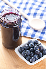 Image showing blueberries and jam