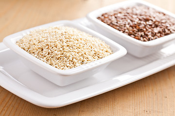 Image showing sesame and linseed