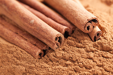 Image showing cinnamon sticks