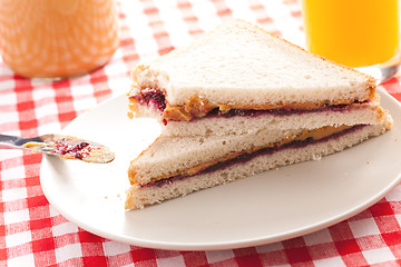 Image showing peanut butter and jelly sandwich