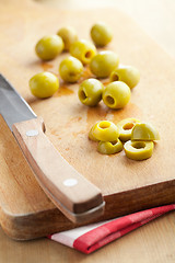 Image showing cutted olive