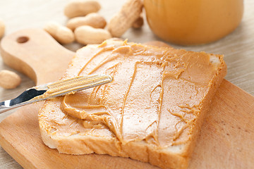 Image showing peanut butter  sandwich