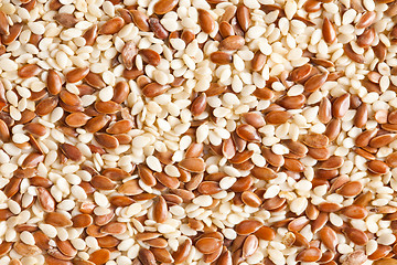 Image showing sesame and linseed