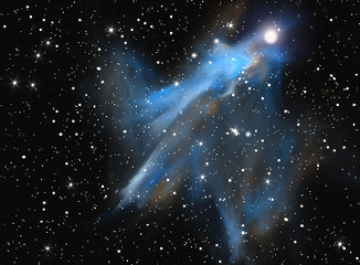 Image showing Blue space nebula