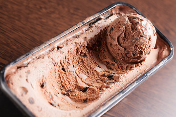 Image showing chocolate ice cream