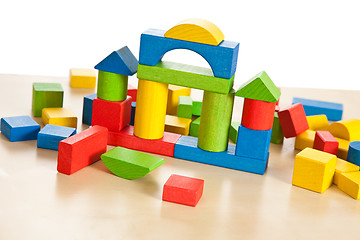 Image showing wooden toy blocks