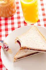 Image showing peanut butter and jelly sandwich