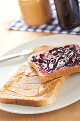 Image showing peanut butter and jelly sandwich