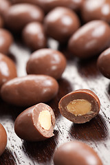 Image showing almonds in chocolate