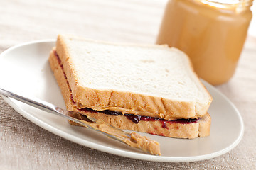 Image showing peanut butter and jelly sandwich