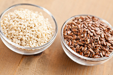 Image showing sesame and linseed