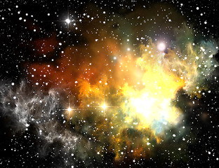 Image showing Colorful space nebula