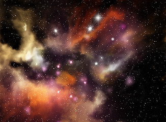 Image showing Colorful space nebula