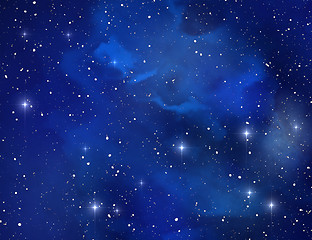 Image showing Blue space nebula