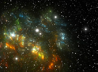 Image showing Colorful space nebula