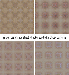 Image showing Vector set vintage background classical patterns